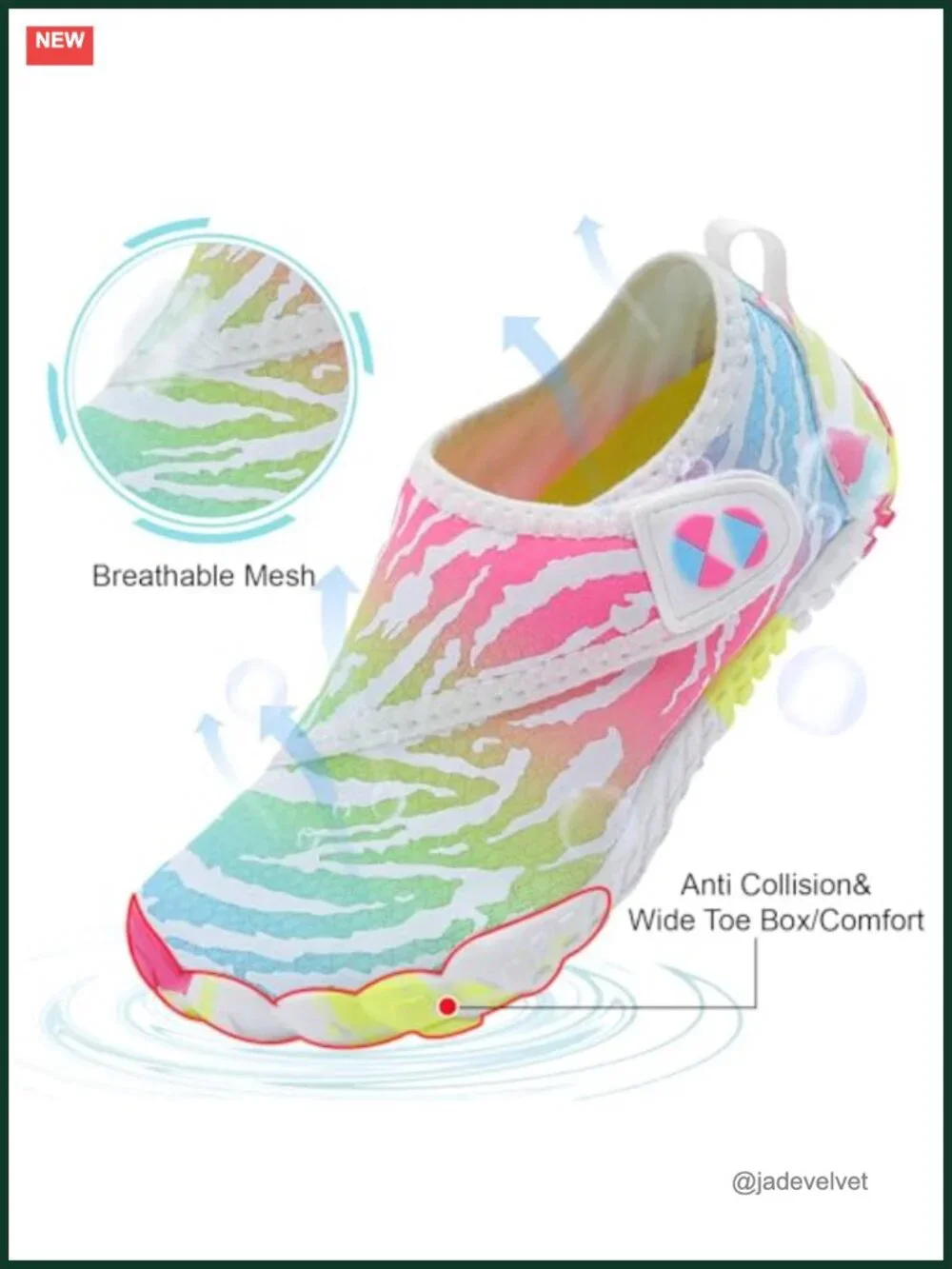 Quick Dry Kids Water Shoes with Drainage Holes Non-Slip for Beach Pool